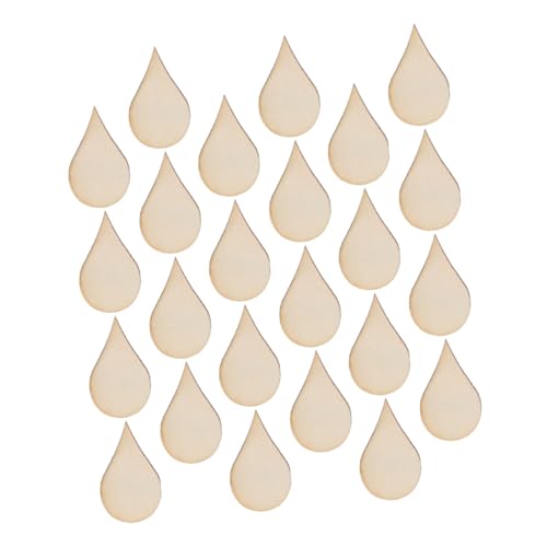 FONDOTIN 100 Stück Dekoration aus Holzspänen Holzblätter zum Basteln Holzanhänger zum Basteln mit Löchern natürliches unvollendetes leeres Holzblatt flach Herz Holzausschnitte hölzern Beige von FONDOTIN