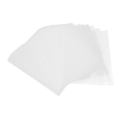 FONDOTIN 100 Stück Dokumentenhüllen aus Robustem PP Material Transparente Gelochte Prospekthüllen mit Löchern Schwere Schutzhüllen für Fotos Rezepte Zertifikate für Schule Büro Zuhause von FONDOTIN