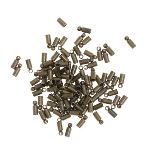 FONDOTIN 100 Stück Endkappen aus Kupfer für Schmuckherstellung Robuste Quetschperlen für Leder und Satinbänder Vielseitige Tassel Caps für DIY Armbänder und Halsketten FONDOTIN 100 Stück Endkappen aus Kupfer für Schmuckherstellung Robuste Quetschperlen für Leder und Satinbänder Vielseitige Tassel Caps für DIY Armbänder und Halsketten von FONDOTIN