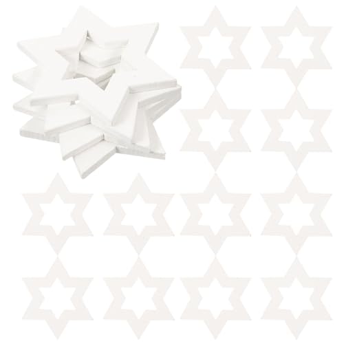 FONDOTIN 100 Stück Hängende Holz Ausschnitte Hexagramm DIY Holzscheiben für Basteln und Dekoration Unvollendete Holzstücke für Partys und Zuhause FONDOTIN 100 Stück Hängende Holz Ausschnitte Hexagramm DIY Holzscheiben für Basteln und Dekoration Unvollendete Holzstücke für Partys und Zuhause von FONDOTIN