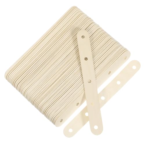 FONDOTIN 100 Stück Holz Eisstiele mit Löchern Naturholz Bastelstäbe für DIY Projekte Eiscreme Lutscher und Kreative Anwendungen Á von FONDOTIN