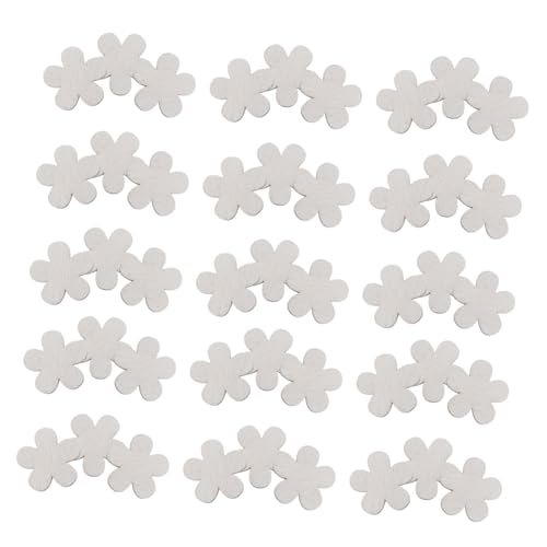FONDOTIN 100 Stück Holzblumen Dekoration DIY Holzornamente für Möbel Tischdeko Handwerksprojekte Natürliche Holzdekor Szenenverschönerung Geeignet für Zuhause Büro Bar Restaurant von FONDOTIN