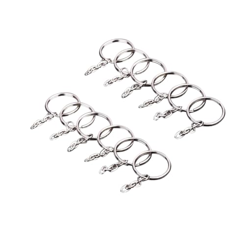 FONDOTIN 100 Stück Metall Schlüsselringe mit Kette und Hängering Drahtstärke Runde Spaltringe Nickelbeschichtet Robuste Schlüsselhalter für DIY Schlüsselanhänger und Bastelbedarf FONDOTIN 100 Stück Metall Schlüsselringe mit Kette und Hängering Drahtstärke Runde Spaltringe Nickelbeschichtet Robuste Schlüsselhalter für DIY Schlüsselanhänger und Bastelbedarf von FONDOTIN