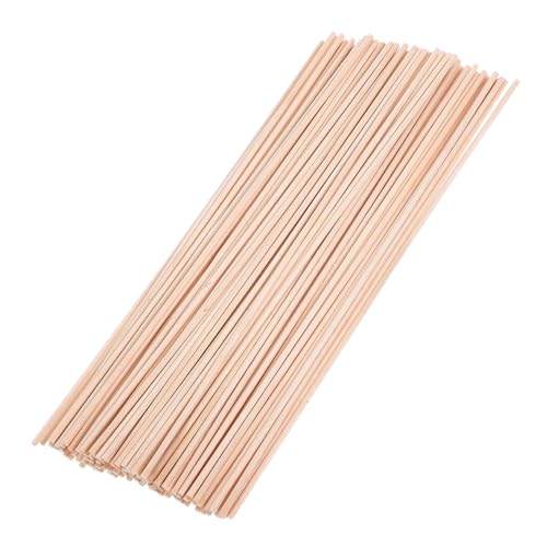 FONDOTIN 100 Stück Natürliche Holz Dübelstäbe Unlackiert Vielseitige Bastelstäbe für DIY Handwerk Fördert Kreativität Praktische Fähigkeiten Sichere Holzstäbe für Bastelprojekte von FONDOTIN