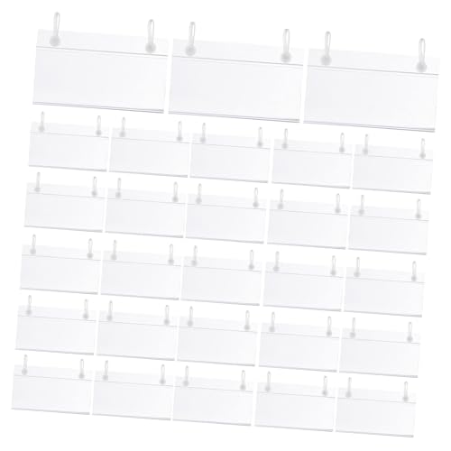 FONDOTIN 100 Stück Preisschildhalter Transparent Regaletiketten Halter Wiederverwendbar Für Einzelhandel Supermarkt Shop Präsentation Robust Effizient von FONDOTIN