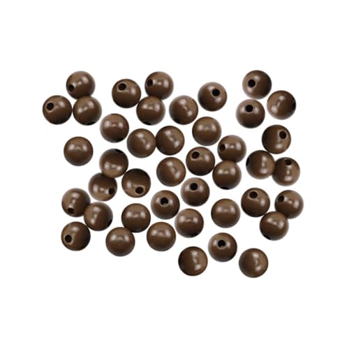 FONDOTIN 100 Stück Runde Natürliche Holzperlen Spacer Beads für DIY Schmuckherstellung Handgefertigte Bastelperlen in Kaffee farbton Sichere und Langlebige Holzkugeln für Armband von FONDOTIN