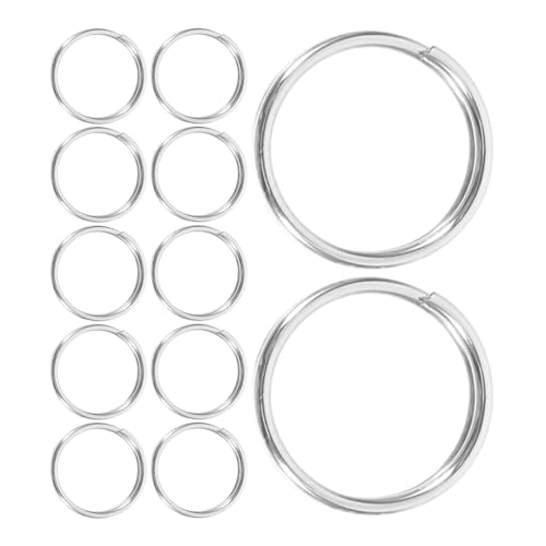 FONDOTIN 100 Stück Schlüsselringe Außendurchmesser Spaltbare Ringe für DIY Bastelarbeiten Rostfrei und Langlebig für Schmuckherstellung und Schulprojekte von FONDOTIN