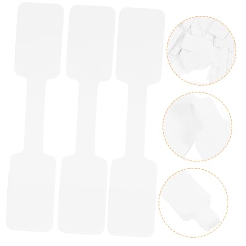 FONDOTIN 100 Stück Selbstklebende Schmuck Preisschilder aus Kraftpapier Kleine Rechteckige Etiketten für Preis Inventarverwaltung von Armbändern Ringen Halsketten Praktische Preisetiketten von FONDOTIN
