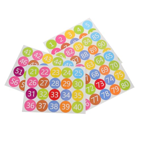 FONDOTIN 100 Stück Selbstklebende Zahlenaufkleber Runde Farbcodierte Etiketten Für Büro Zuhause Klassenzimmer Kennzeichnung Und Organisation Von Postfächern Und Möbeln FONDOTIN 100 Stück Selbstklebende Zahlenaufkleber Runde Farbcodierte Etiketten Für Büro Zuhause Klassenzimmer Kennzeichnung Und Organisation Von Postfächern Und Möbeln von FONDOTIN