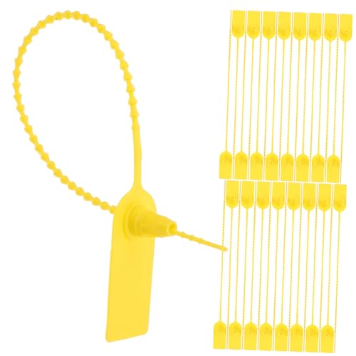 FONDOTIN 100 Stück Selbstsichernde Manipulationssichere sicherheitsanhänger Wasserdichte für Lkw Gepäck und Versand Gelb Installieren FONDOTIN 100 Stück Selbstsichernde Manipulationssichere sicherheitsanhänger Wasserdichte für Lkw Gepäck und Versand Gelb Installieren von FONDOTIN