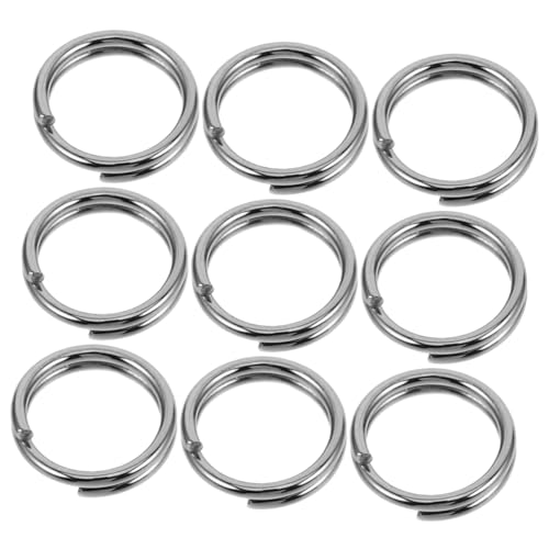 FONDOTIN 100 Stück Stainless Steel Schlüsselringe Robuste DIY Schlüsselanhänger für Schmuck und Bastelprojekte Sichere Verbindung für Schlüssel und Accessoires von FONDOTIN