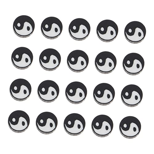 FONDOTIN 100 Stück Tai Chi Spacer Perlen für DIY Schmuckherstellung Runde Polymer Clay Beads für Armbänder und für Kreative Projekte und Designs von FONDOTIN