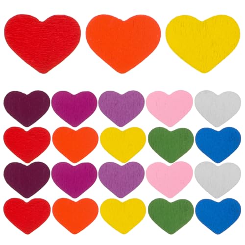 FONDOTIN 100 Stück Teiliges Farbige Holzherzen zum Basteln Kleine Holzscheiben aus Kindersicherem Material Vielseitige Holzverzierungen für DIY Valentinstag Dekorationen und FONDOTIN 100 Stück Teiliges Farbige Holzherzen zum Basteln Kleine Holzscheiben aus Kindersicherem Material Vielseitige Holzverzierungen für DIY Valentinstag Dekorationen und von FONDOTIN