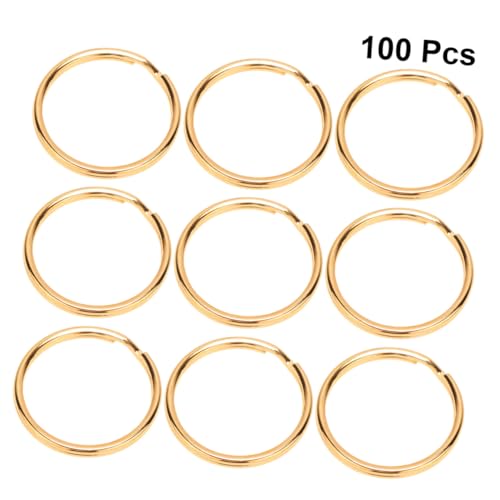 FONDOTIN 100 Stück Teiliges Goldfarbener Schlüsselringe aus Robustem Metall Flach und Rund für Schlüsselorganisation DIY schlüsselanhänger Auto Hausschlüssel Langlebig und Stabil FONDOTIN 100 Stück Teiliges Goldfarbener Schlüsselringe aus Robustem Metall Flach und Rund für Schlüsselorganisation DIY schlüsselanhänger Auto Hausschlüssel Langlebig und Stabil von FONDOTIN