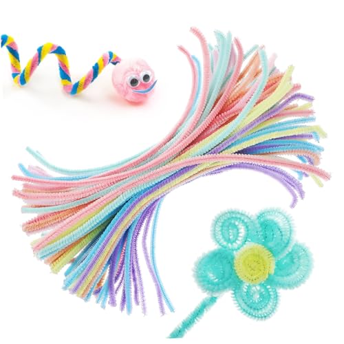 FONDOTIN 100 Stück Teiliges Macaron Chenille Stems Bastelset Farben Bunte Biegsame Pfeifenputzer Lang Flexible DIY Craft Sticks für Erwachsene Kreative Handarbeiten FONDOTIN 100 Stück Teiliges Macaron Chenille Stems Bastelset Farben Bunte Biegsame Pfeifenputzer Lang Flexible DIY Craft Sticks für Erwachsene Kreative Handarbeiten von FONDOTIN