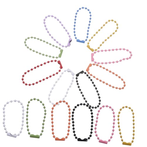 FONDOTIN 100 Stück Teiliges Metall Perlenkette Robuste Kugelkette als Schlüsselanhänger und Weihnachtsbaumschmuck Vielseitig für DIY Deko Schmuckherstellung Hundemarken und Anhänger von FONDOTIN