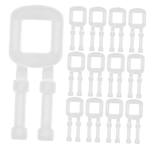 FONDOTIN 100 Stück Transparente PP Umreifungsschnallen Robuste Kunststoff Banding Connector für Palettenboxen Manuelle Verpackung Zuverlässige Milchige Chevron Schnallen für Versand und von FONDOTIN