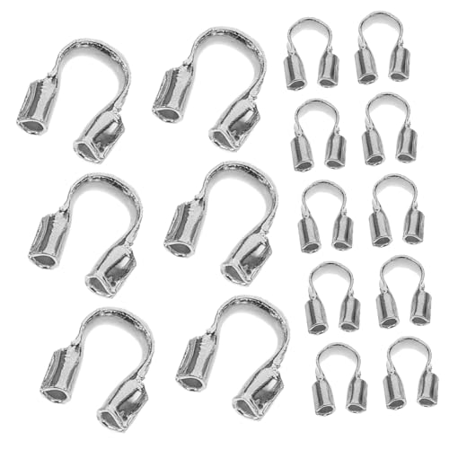 FONDOTIN 100 Stück U Förmige Drahtschutzrohre Kupfer Schmuckzubehör für DIY Projekte für Ohrringe und Armbänder Langlebig und Präzise der Anwendung von FONDOTIN