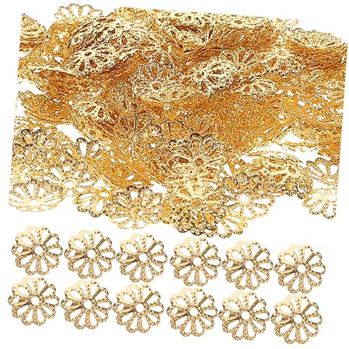 FONDOTIN 1000 Stück Blütenförmige Perlenkappen Metall für Armband und Halskettenherstellung Langlebig Rostfrei für DIY Schmuck und Bastelprojekte von FONDOTIN