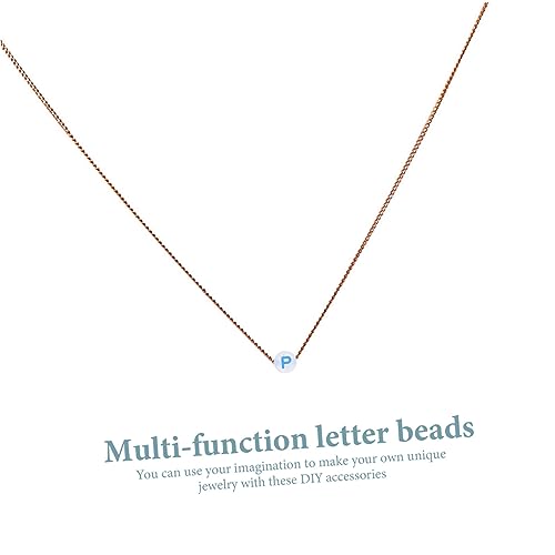 FONDOTIN 1000 Stück DIY Buchstabenperlen Leuchtende Runde Alphabetperlen für Armbänder Schmuckherstellung Bastelperlen Zubehör für Kreative Schmuckgestaltung von FONDOTIN