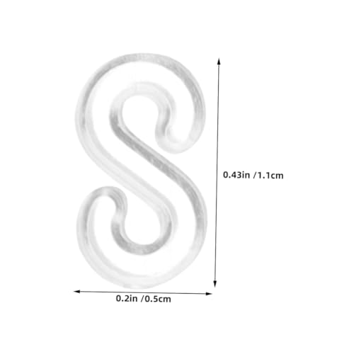 FONDOTIN 1000 Stück Transparente S Clips aus Langlebigem Kunststoff Vielseitige Verbindungsstücke für Loom Bänder Gummibänder Armbänder DIY Schmuckzubehör Praktische Clips für von FONDOTIN