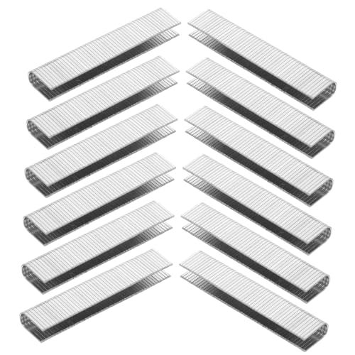 FONDOTIN 1000 Stück U Förmige Pneumatische Heftklammern Metallklammern Schmale Krone Robust Für Holzarbeiten Polsterprojekte Heimwerker Zubehör von FONDOTIN