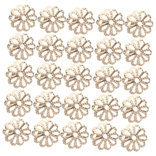 FONDOTIN 1000 Stück Vintage Perlenkappen Metall Blütenförmig Antik Schmuckzubehör für Armbänder Halsketten DIY Basteln Gold von FONDOTIN