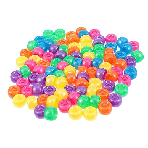 FONDOTIN 1000Stücke DIY Handgemachte Perlen Zubehör Acryl Barrel Perlen für Armbänder und Große Perlen zum Basteln Vielseitige Perlen für Projekte Farbenfrohe von FONDOTIN