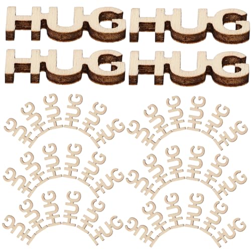 FONDOTIN 100Stücke Hölzerne Umarmungsdekoration DIY Füllstoff Für Tischdekoration Hug Holz Ausschneidung Für Persönliche Projekte von FONDOTIN