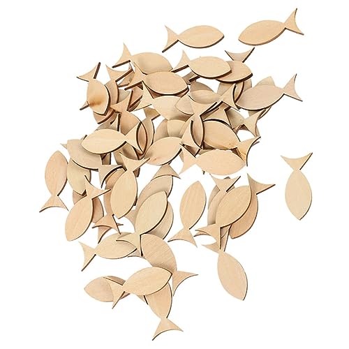 FONDOTIN 100Stücke Holz Fisch Ausschnitte Unfertige Holzteile für Kreative Bastelarbeiten für Tischdeko und DIY Projekte mit Familie und Freunden FONDOTIN 100Stücke Holz Fisch Ausschnitte Unfertige Holzteile für Kreative Bastelarbeiten für Tischdeko und DIY Projekte mit Familie und Freunden von FONDOTIN