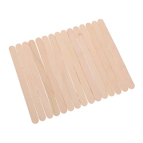 FONDOTIN 100Stücke Holz Rührstäbe für DIY Kleber Natürliche und Sichere Bastelsticks für Desserts Kindergarten und Projekte Wiederverwendbar und von FONDOTIN