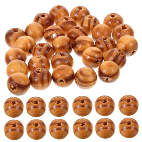 FONDOTIN 100Stücke Holzperlen Lose DIY Schmuckzubehör Kiefernholz für Bastelarbeiten mit Kindern Rundperlen Sicher und für Armbänder FONDOTIN 100Stücke Holzperlen Lose DIY Schmuckzubehör Kiefernholz für Bastelarbeiten mit Kindern Rundperlen Sicher und für Armbänder von FONDOTIN