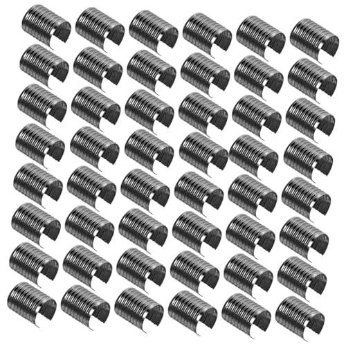 FONDOTIN 100Stücke Lederseil Clips Metallverschluss für DIY Projekte Zylindrische Crimps für Anhänger Armbänder und Quasten Mittlere Langlebig und Stylish FONDOTIN 100Stücke Lederseil Clips Metallverschluss für DIY Projekte Zylindrische Crimps für Anhänger Armbänder und Quasten Mittlere Langlebig und Stylish von FONDOTIN
