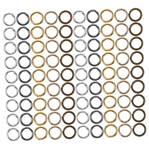 FONDOTIN 10Er-Packungen Metall-spaltringe Biegeringe für Schmuckherstellung DIY Ohrring Zubehör für Halsketten Armbänder Einfach zu Handhaben Langlebig Vielseitig Einsetzbar für von FONDOTIN