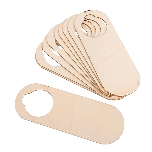 FONDOTIN 10Stücke Hanges Holzschild DIY Türknauf Anhänger Natürlichem Holz für Beschriftungen und Dekoration für Heimwerker und Langlebig und Vielseitig von FONDOTIN