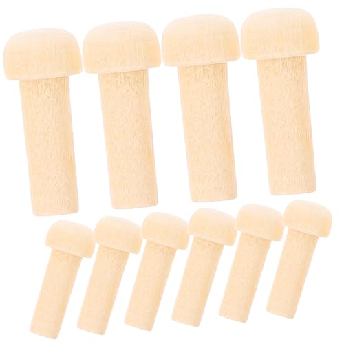 FONDOTIN 10Stücke Holzstifte für Möbel DIY Unvollendete Holzachsen Pegs für Handwerk Spielzeuggestaltung und Möbelprojekte von FONDOTIN