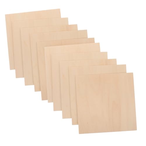 FONDOTIN 10pcs Holzblätter DIY Crafting Holzbearbeitung Unvollendete Holzbretter Zum Zeichnen Von Handgefertigten Projekten Home Decor Kids Bastel von FONDOTIN