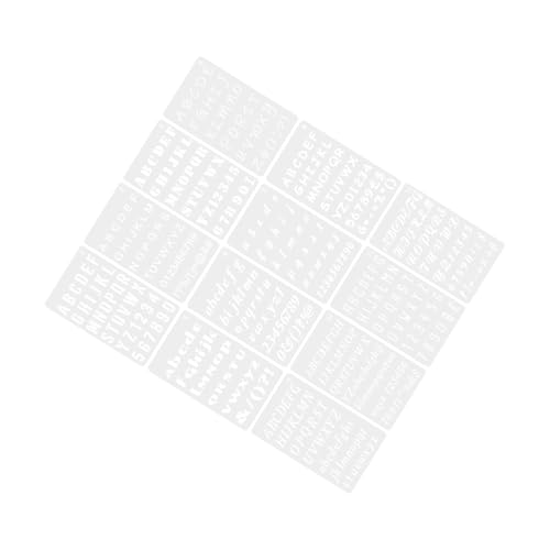 FONDOTIN 12 Blatt Wiederverwendbare Schablonen für Holzmalerei Teiliges Buchstaben und Zahlen Schablonen Kunststoff für DIY Handwerksprojekte Basteln Heimdekoration Journaling und FONDOTIN 12 Blatt Wiederverwendbare Schablonen für Holzmalerei Teiliges Buchstaben und Zahlen Schablonen Kunststoff für DIY Handwerksprojekte Basteln Heimdekoration Journaling und von FONDOTIN