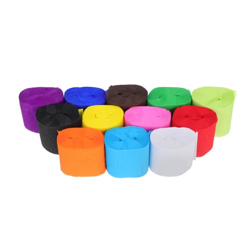 FONDOTIN 12 Rollen Buntes Krepppapier Kinderfreundlich Weich Flexibel Vielseitige Bastelpapierrollen Für Diy Kinderprojekte Partydekorationen Geburtstags Feiertagsfeiern FONDOTIN 12 Rollen Buntes Krepppapier Kinderfreundlich Weich Flexibel Vielseitige Bastelpapierrollen Für Diy Kinderprojekte Partydekorationen Geburtstags Feiertagsfeiern von FONDOTIN