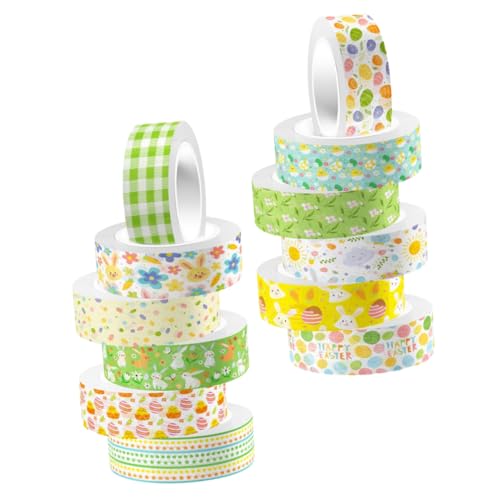 FONDOTIN 12 Rollen Kaninchen Und Washi Tape Verpackungsklebeband Süßes Klebeband Scrapbook Klebebänder Bastelbedarf Spender Papierklebeband Aufkleber Für Farbiges Klebeband UV FONDOTIN 12 Rollen Kaninchen Und Washi Tape Verpackungsklebeband Süßes Klebeband Scrapbook Klebebänder Bastelbedarf Spender Papierklebeband Aufkleber Für Farbiges Klebeband UV von FONDOTIN