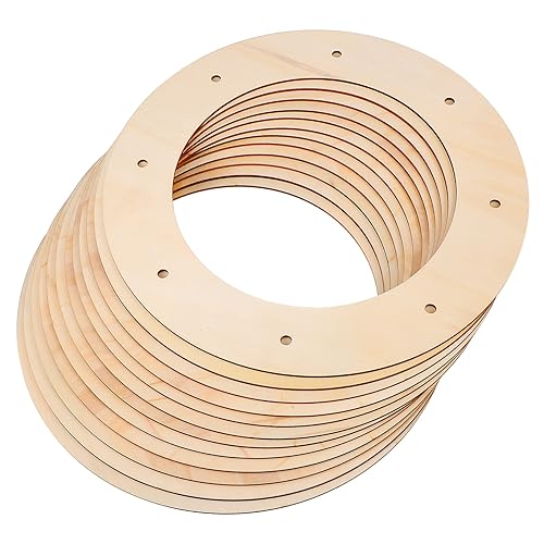FONDOTIN 12 Stück Holzrahmen für DIY Kränze Runde Wreath Frames Langlebigem Holz für Kreative Bastelprojekte und Festliche Dekorationen FONDOTIN 12 Stück Holzrahmen für DIY Kränze Runde Wreath Frames Langlebigem Holz für Kreative Bastelprojekte und Festliche Dekorationen von FONDOTIN