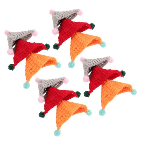 FONDOTIN 12 Stück Mini Handgestrickte Puppenhüte aus Wolle Handgemachte Häkelmützen für Puppen Kleine Haustiere und Figuren Weiche DIY Zubehör für Geburtstagsfeiern und Bastelprojekte von FONDOTIN