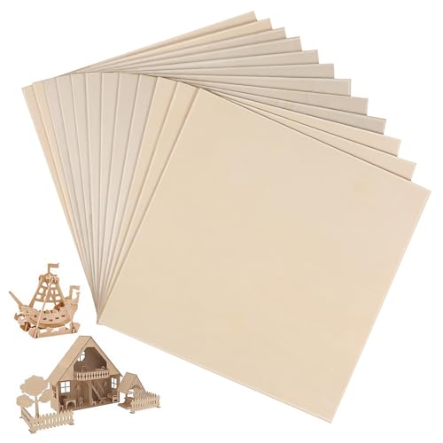FONDOTIN 12 Stück Quadratische Holzplatten Pappelholz Bastelholz für DIY Unlackierte Holztafeln zum Gravieren Bemalen und Modellbau Vielseitige Sperrholztafeln für Kreativprojekte FONDOTIN 12 Stück Quadratische Holzplatten Pappelholz Bastelholz für DIY Unlackierte Holztafeln zum Gravieren Bemalen und Modellbau Vielseitige Sperrholztafeln für Kreativprojekte von FONDOTIN