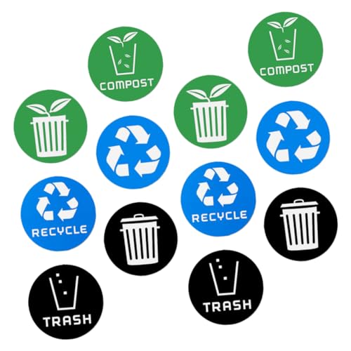 FONDOTIN 12 Stück Selbstklebende Mülltonnen Aufkleber Recycling Labels für Abfalltrennung Restmüll Biomüll Altpapier Einfach Anzubringen für Müllbehälter Zuhause und Büro FONDOTIN 12 Stück Selbstklebende Mülltonnen Aufkleber Recycling Labels für Abfalltrennung Restmüll Biomüll Altpapier Einfach Anzubringen für Müllbehälter Zuhause und Büro von FONDOTIN