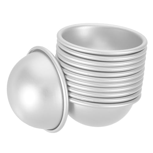 FONDOTIN 12 Stück Teiliges Aluminiumlegierung Halbrunde Badebombenform DIY Halbkreisform für Badekugeln und Desserts Kompakt Leicht Rostfrei Sicher für Zuhause von FONDOTIN