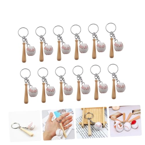FONDOTIN 12 Stück Teiliges Baseball Schlüsselanhänger aus PU und Holz Realistisch Gestaltete Party Deko für Sportfans Leicht Kompakt Farbenfroh als Kleine Geschenke und Party Mitgebsel FONDOTIN 12 Stück Teiliges Baseball Schlüsselanhänger aus PU und Holz Realistisch Gestaltete Party Deko für Sportfans Leicht Kompakt Farbenfroh als Kleine Geschenke und Party Mitgebsel von FONDOTIN