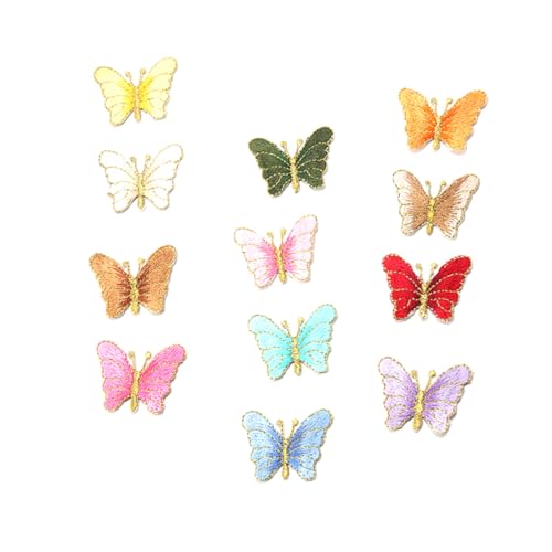 FONDOTIN 12 Stück Teiliges Bestickte Schmetterling Bügelflicken mit Hot Melt Kleber Bunte Applikationen zum Aufbügeln und Nähen Weiche Stoffpatches für Kleidung Taschen Hosen und Reparatur FONDOTIN 12 Stück Teiliges Bestickte Schmetterling Bügelflicken mit Hot Melt Kleber Bunte Applikationen zum Aufbügeln und Nähen Weiche Stoffpatches für Kleidung Taschen Hosen und Reparatur von FONDOTIN