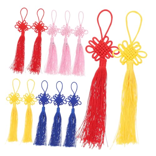 FONDOTIN 12 Stück Teiliges Bunte Chinesische Knotentasseln für DIY Handwerk Rote Frühlingsfest Dekorationen Hängende Anhänger Kreative Bastelbedarf für Hochzeiten und Partys FONDOTIN 12 Stück Teiliges Bunte Chinesische Knotentasseln für DIY Handwerk Rote Frühlingsfest Dekorationen Hängende Anhänger Kreative Bastelbedarf für Hochzeiten und Partys von FONDOTIN