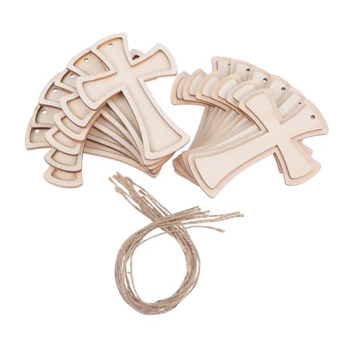 FONDOTIN 12 Stück Teiliges DIY Holzkreuz Bastelset Unvollendete Kleine Holzanhänger mit Schnur Kreative und Erwachsenen Holzkreuze zum Bemalen Rustikale Dekoration für Zuhause und FONDOTIN 12 Stück Teiliges DIY Holzkreuz Bastelset Unvollendete Kleine Holzanhänger mit Schnur Kreative und Erwachsenen Holzkreuze zum Bemalen Rustikale Dekoration für Zuhause und von FONDOTIN