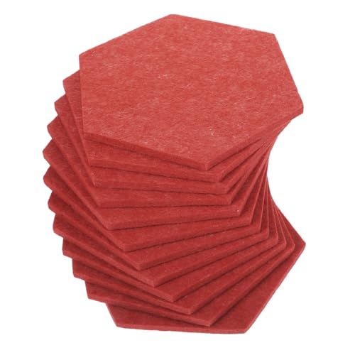 FONDOTIN 12 Stück Teiliges Filz Hexagon Pinnwand Wand Deko Schallabsorber Schalldämmung Akustikpaneele für Kindergarten Schule Wohnzimmer Bunte Schallabsorbierende Filzmatten von FONDOTIN